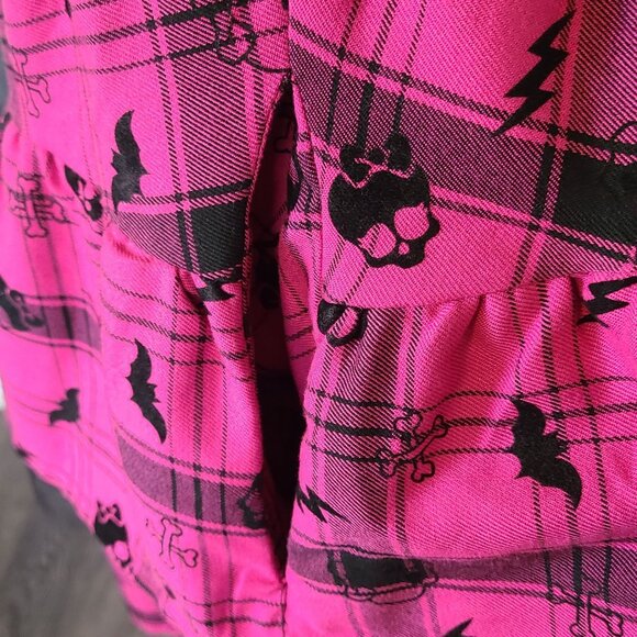 Monster High Pink Plaid Icons Corset Dress Women Plus 3X Cosplay Costume Pockets - Picture 8 of 10